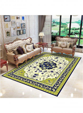 1 Piece Soft Rectangle Flower Print Mat Multicolour 140x200cm