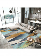 Modern Diamond Patterneded Anti-Skidding Living Room Rug Multicolour 140x200cm