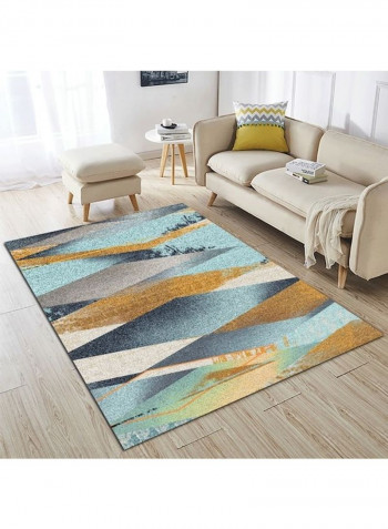 Modern Diamond Patterneded Anti-Skidding Living Room Rug Multicolour 140x200cm