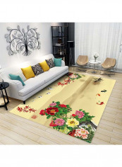 Simple Flower Printed Carpet Multicolour 140x200cm