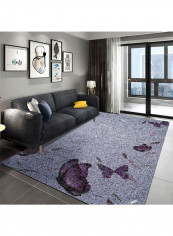 Butterfly Pattern Rug Purple 140x200cm
