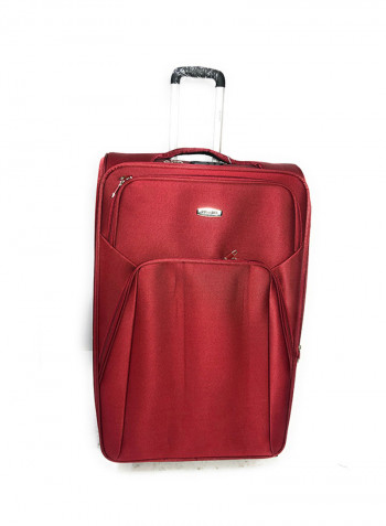 4 Piece Luggage Trolley Set Red