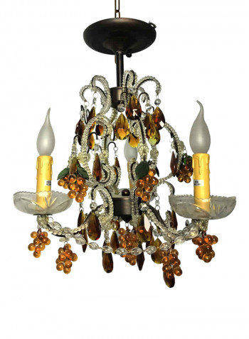 Chandelier Brown/Gold/White 45x65centimeter