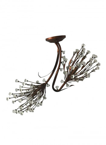 Chandelier Copper Brown/Clear 70x55centimeter