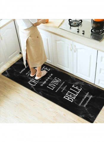 Printed Living Room Floor Rug Black/White 140x200cm