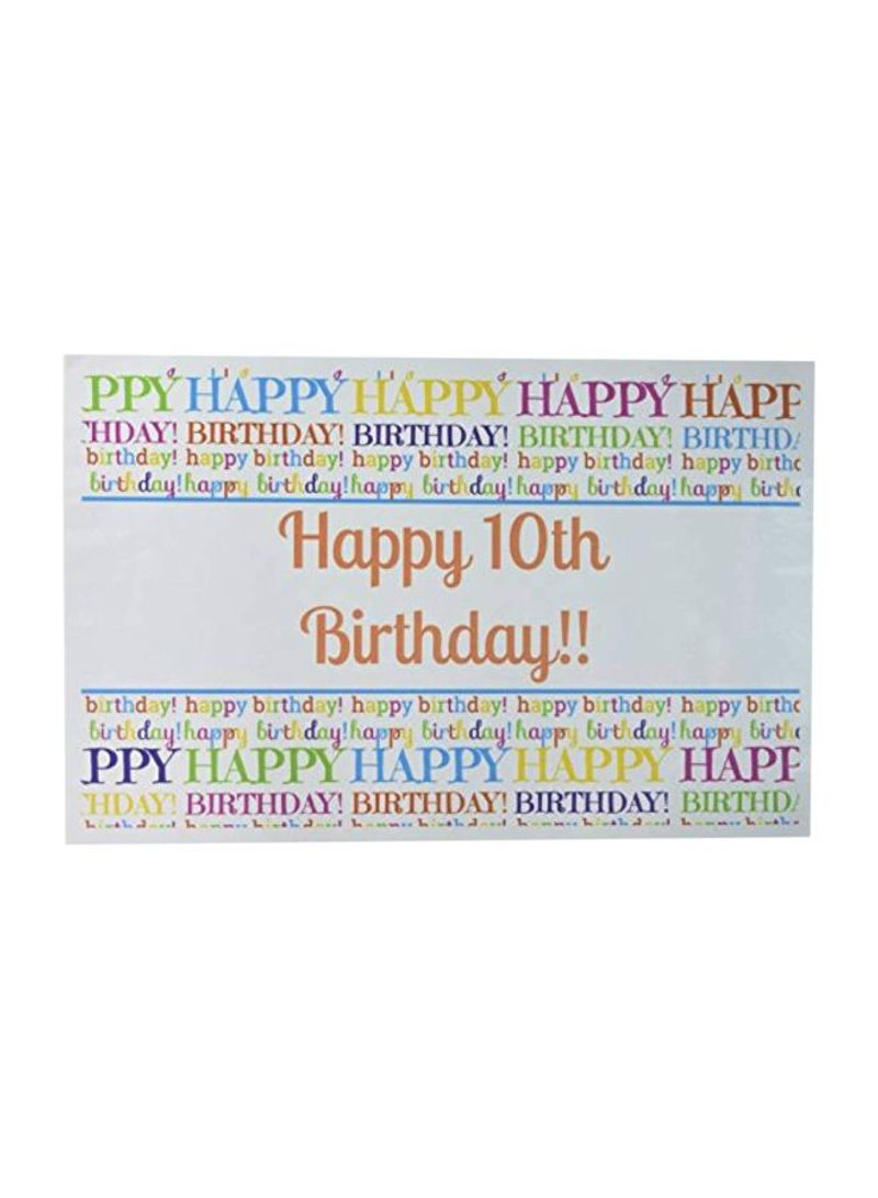 10th Happy Birthday Laminated Paper Placemats Multicolour 11x17x1inch
