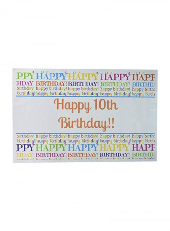 10th Happy Birthday Laminated Paper Placemats Multicolour 11x17x1inch