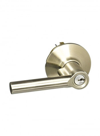 Broadway Lever Keyed Entry Lock Silver 2.72x5.16x2.75inch