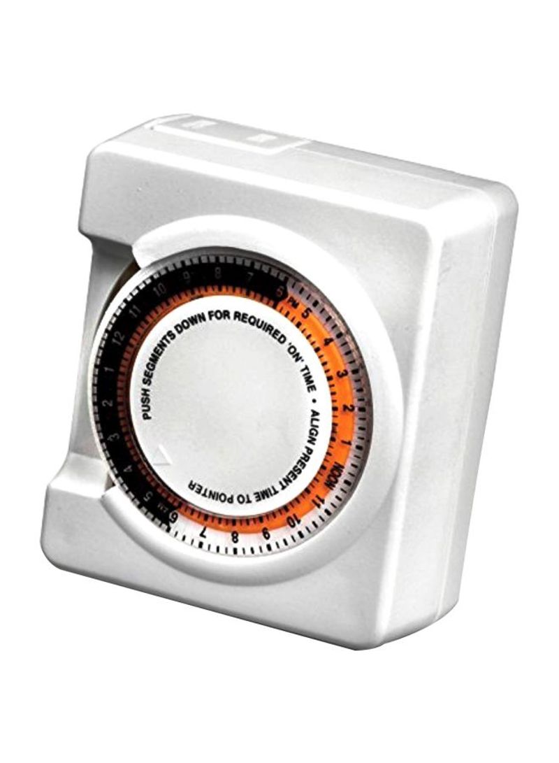 Lighting Manual Timer White/Black/Orange 6x6x6inch