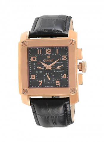 Men's Leather Analog Watch GL133RBB