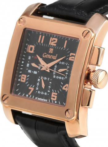 Men's Leather Analog Watch GL133RBB