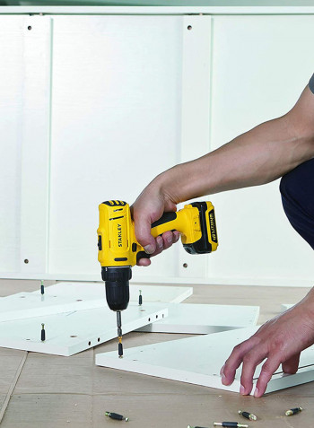 Cordless Power Tool 12V Max 1.5 AH Li-Ion Drill Driver Yellow/Black