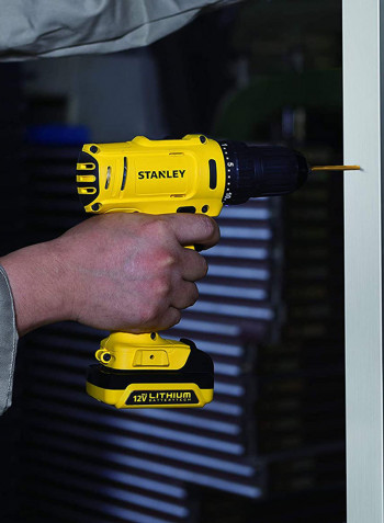 Cordless Power Tool 12V Max 1.5 AH Li-Ion Drill Driver Yellow/Black
