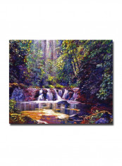 Foaming Water Forest Canvas Wall Art Multicolour 18 x 24inch