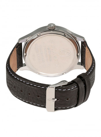 Men's Leather Analog Watch L1113WWO