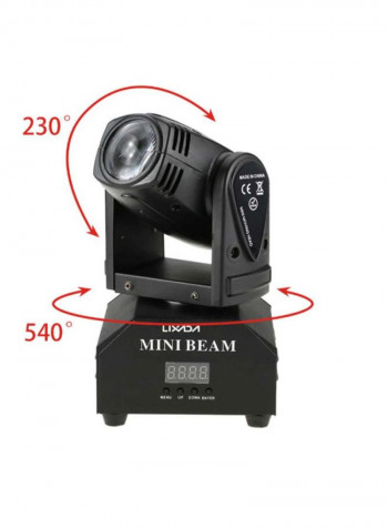 Moving Head Sound Activated Color Changing Beam Light Black