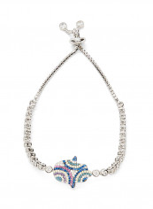 925 Sterling Silver Fatima Hand Adjustable Bracelet