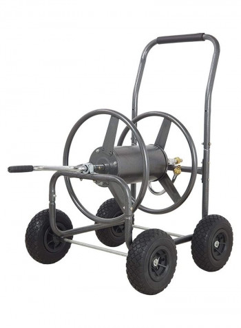Fully Metal Hose Reel Cart Trolley Wrought 94x82x58cm