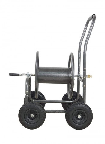 Fully Metal Hose Reel Cart Trolley Wrought 94x82x58cm