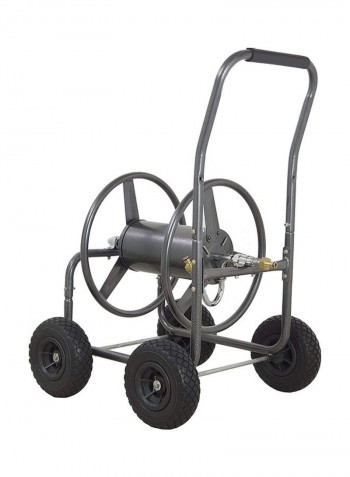 Fully Metal Hose Reel Cart Trolley Wrought 94x82x58cm