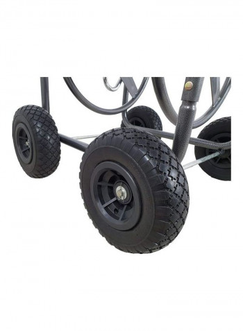 Fully Metal Hose Reel Cart Trolley Wrought 94x82x58cm