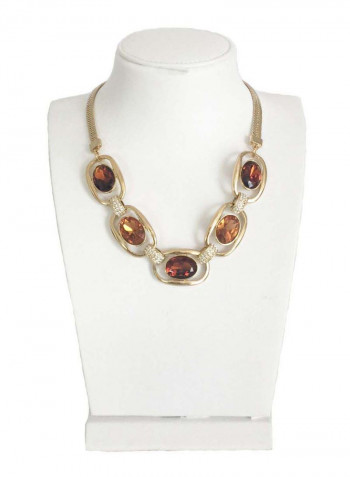 Gold Plated Crystal Drop Necklace
