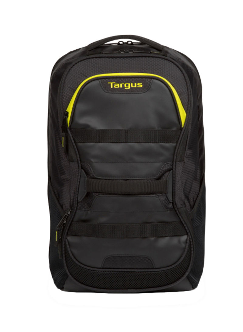 Work And Play Laptop Backpack 15.6-Inch Black/Yellow