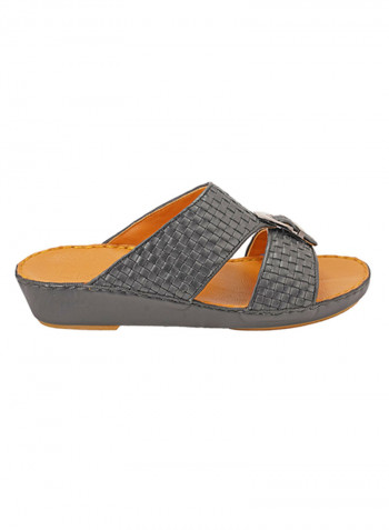 Slip On Comfort Wear Arabic Sandals Black