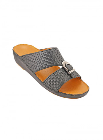 Slip On Comfort Wear Arabic Sandals Black