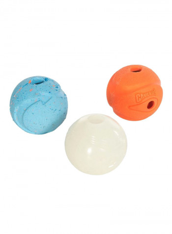 Pack Of 3 Medley Ball Toys Orange/Grey/Blue