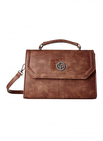 Polyester Blend Satchel LWSL00280BROWN Brown