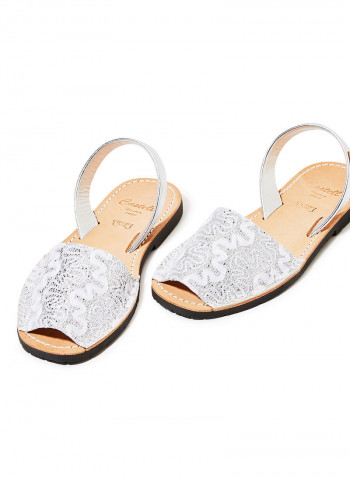 Iker Fiesta Slingback Sandals White