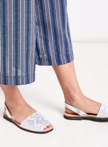 Iker Fiesta Slingback Sandals White