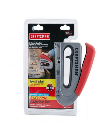 Easyfire Forward Action Stapler Red/Grey