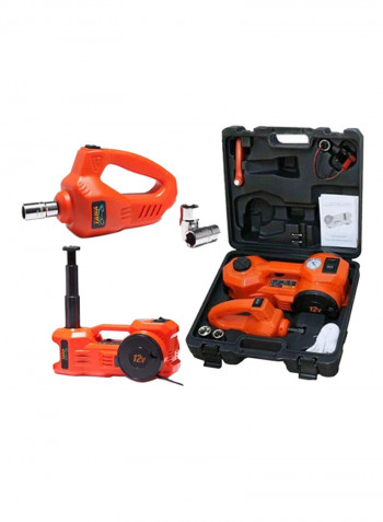 Jack With Car Repair Tool Kit Black/Orange