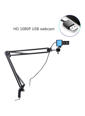 1080P Full HD Webcam With Auto Exposure 12.6x5x5centimeter Blue/Black