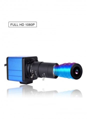 1080P Full HD Webcam With Auto Exposure 12.6x5x5centimeter Blue/Black