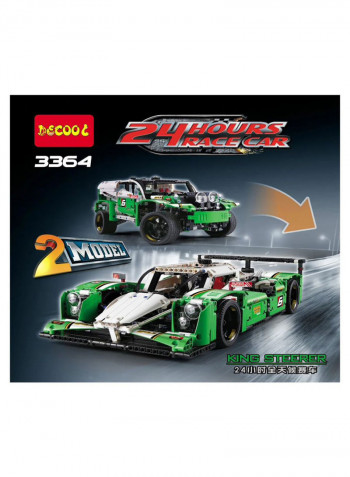 24 Hours Race Car Blocks With 2-In-1 Sports Car Building Mode