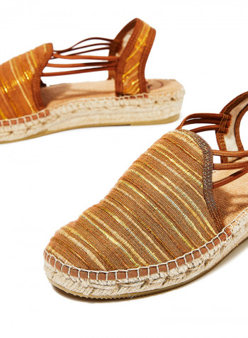 Noa Silk Wild Espadrille Sandals Brown
