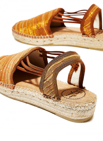 Noa Silk Wild Espadrille Sandals Brown