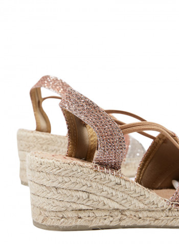 Tours S Shimmery Espadrile Wedges Multicolour