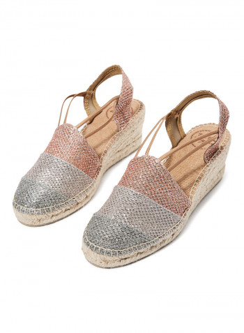 Tours S Shimmery Espadrile Wedges Multicolour