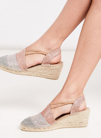 Tours S Shimmery Espadrile Wedges Multicolour