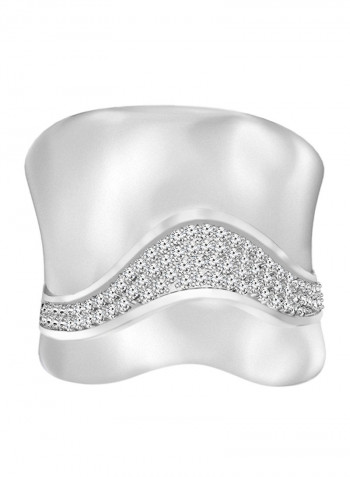 925 Sterling Silver Cubic Zirconia Studded Ring