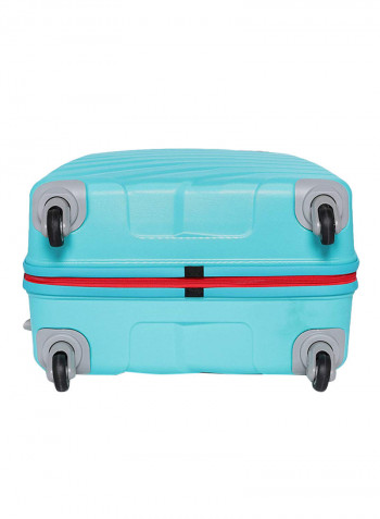Colorado 4 Wheels Hardside Check in Luggage Trolley Blue