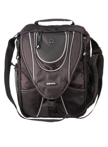 Cross Body Messenger Tablet Bag For Mini Chromebook Tablet Black/White
