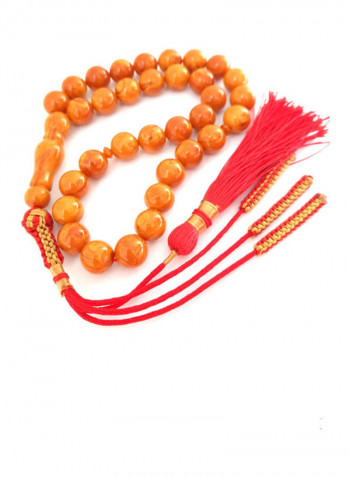 Misbaha Natural Poland Amber Sand Tassel Prayer Beads