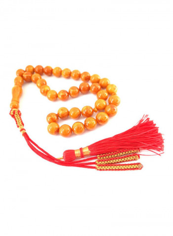 Misbaha Natural Poland Amber Sand Tassel Prayer Beads