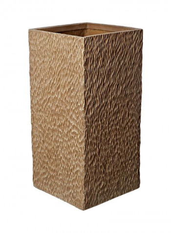 Tall Square Pot Brown L