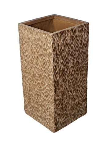 Tall Square Pot Brown L